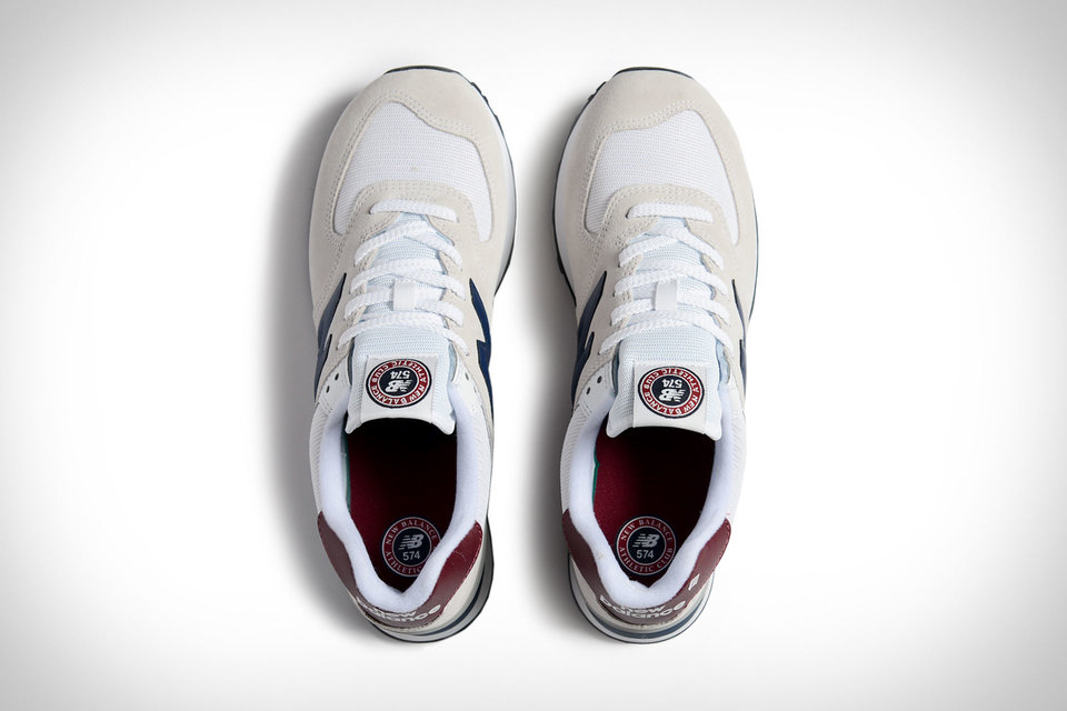 New Balance 574 White Indigo Sneakers | Uncrate