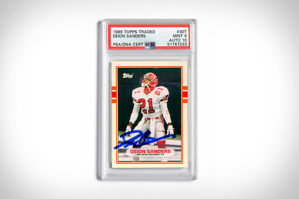 1989 Topps Deion Sanders Autographed Rookie Card Uncrate