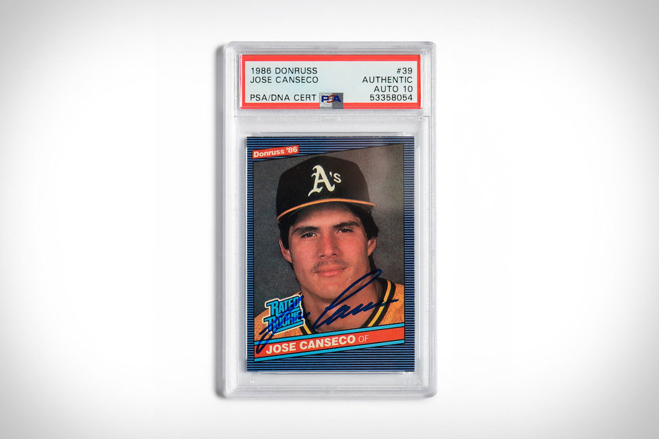 Jose Canseco Signed Autographed 1986 Topps Rookie Trading Card