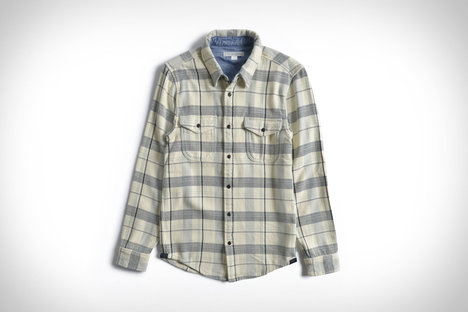 Outerknown Ecru Plaid Blanket Shirt