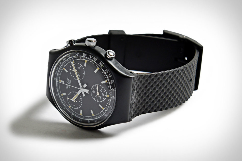 Swatch SCB100 Black Friday Chronograph Watch Uncrate