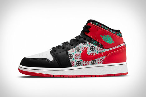 Nike Air Jordan 1 Ugly Xmas Kids' Sneakers Nike Air Jordan 1 Ugly Xmas Kids' Sneakers