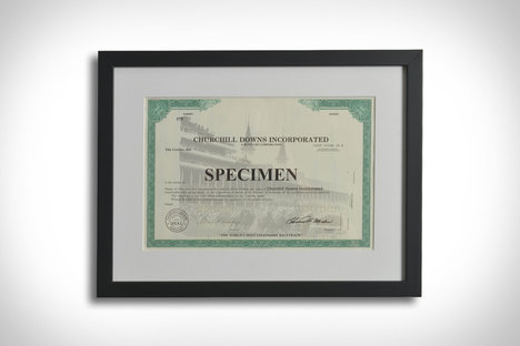 Churchill Downs Framed Stock Certificate Churchill Downs Framed Stock Certificate
