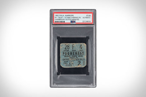 1962 Wilt Chamberlain 100-Point Game Ticket Stub 1962 Wilt Chamberlain 100-Point Game Ticket Stub