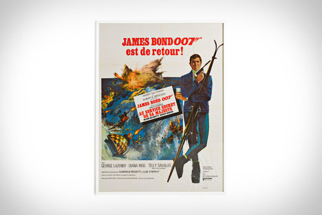 On Her Majesty's Secret Service French Framed Movie Poster On Her Majesty's Secret Service French Framed Movie Poster