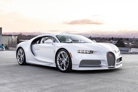 Post Malone's White 2019 Bugatti Chiron Coupe Post Malone's White 2019 Bugatti Chiron Coupe
