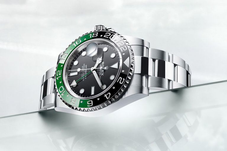 Rolex GMT-Master II Green & Black Left-Hand Watch