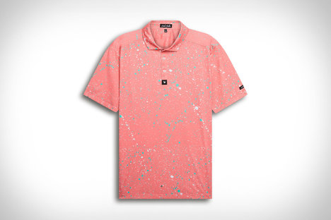 Bad Birdie Paint Splatter Golf Polo Bad Birdie Paint Splatter Golf Polo