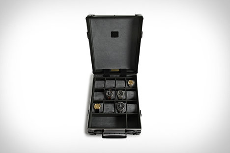 Globe-Trotter Black on Black Watch Case Globe-Trotter Black on Black Watch Case