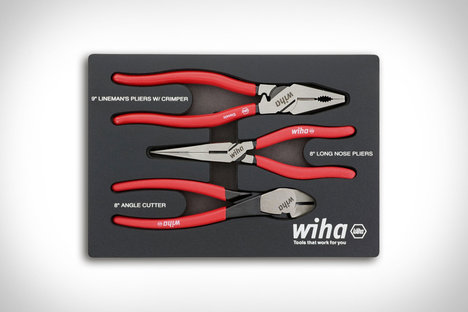Wiha 经典钳子和刀具托盘套装