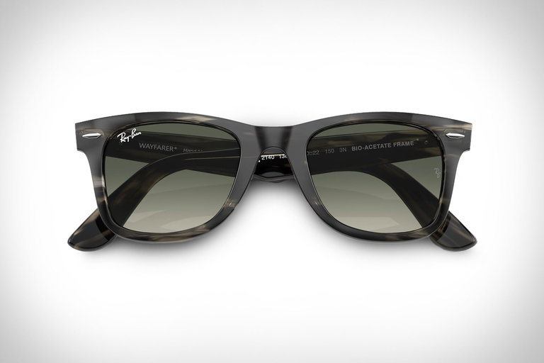 Ray-Ban Striped Grey Wayfarer Sunglasses
