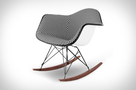 Eames Upholstered Molded Plastic Armchair Rocker Base