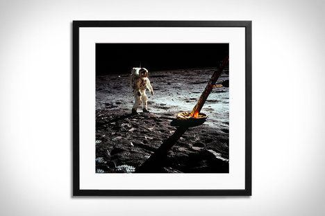 Buzz Aldrin On The Moon Framed Print