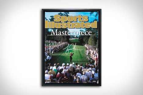 Lámina enmarcada Tiger Woods 2001 Masters Signed SI Cover