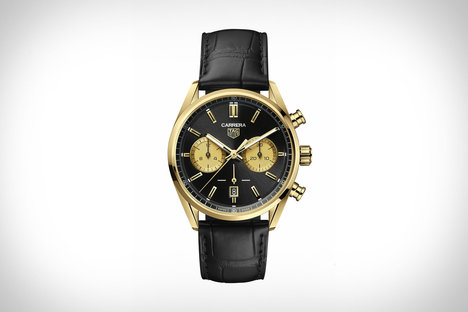 Tag Heuer Carrera Black & Gold Watch Tag Heuer Carrera Black & Gold Watch
