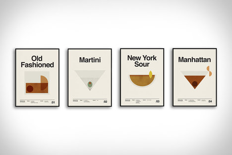 クラシック カクテル アート プリント
