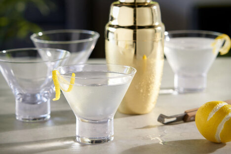 Verres à martini en cristal à base lourde