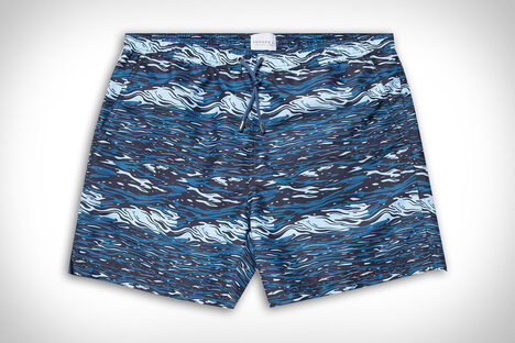Sunspel Bluestone Ocean Water Swim Shorts Sunspel Bluestone Ocean Water Swim Shorts