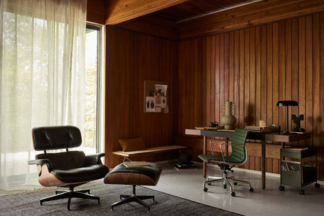 Herman Miller Leatherwrap Escritorio de pie para sentarse