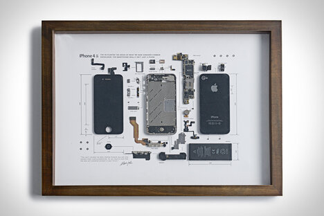 iPhone 4S Teardown Framed Art