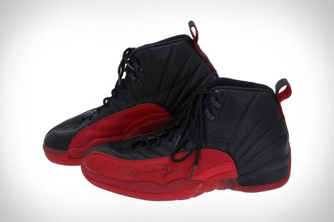 Michael Jordan's 'Flu Game' Signed Air Jordan 12 Sneakers Michael Jordan's 'Flu Game' Signed Air Jordan 12 Sneakers