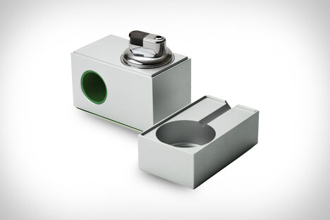 室内植物块桌上打火机