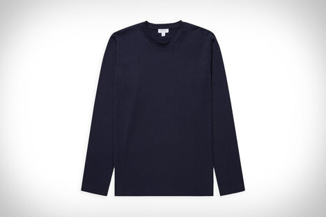 Sunspel Long Sleeve Riviera T-Shirt