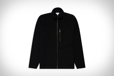 Sunspel Wool Fleece Jacket Sunspel Wool Fleece Jacket