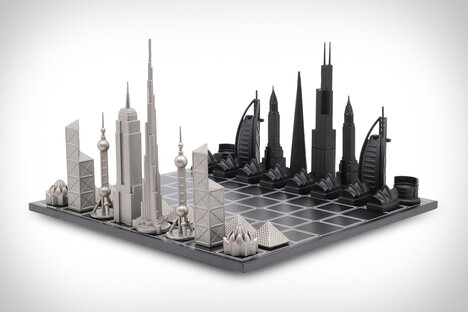 Icons of the World Stainless Steel Chess Set Icons of the World Stainless Steel Chess Set