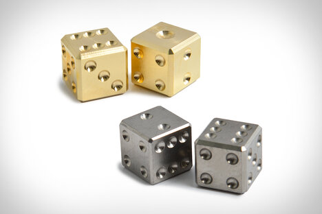 Titanium & Brass Dice Gift Set Titanium & Brass Dice Gift Set
