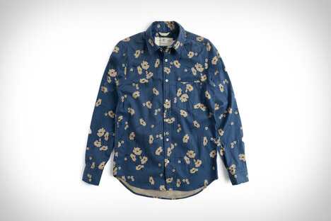 Rogue Territory Blue Floral Oxford Shirt