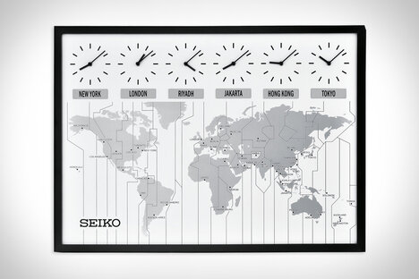 Reloj de pared Seiko World&#39;s View