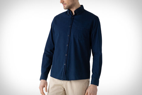 Sunspel Indigo Denim Shirt Sunspel Indigo Denim Shirt