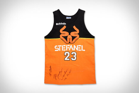 Michael Jordan Stefanel Trieste Game-Worn Shattered Backboard Jersey Michael Jordan Stefanel Trieste Game-Worn Shattered Backboard Jersey