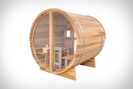 Redwood Thermoholz-Panoramasauna