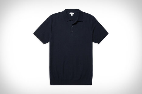 Sunspel Knit Polo Shirt Sunspel Knit Polo Shirt
