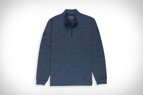 Kenny Flowers Heathered Navy Quarter Zip Pullover