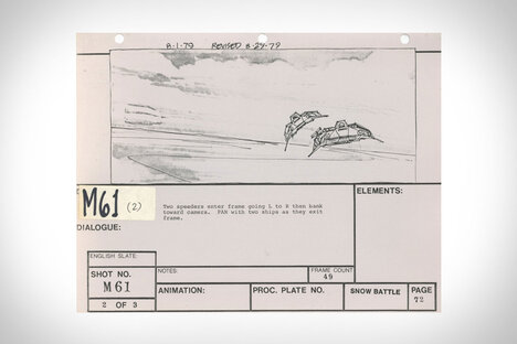 The Empire Strikes Back: VFX Storyboard Shot M61 (2) The Empire Strikes Back: VFX Storyboard Shot M61 (2)