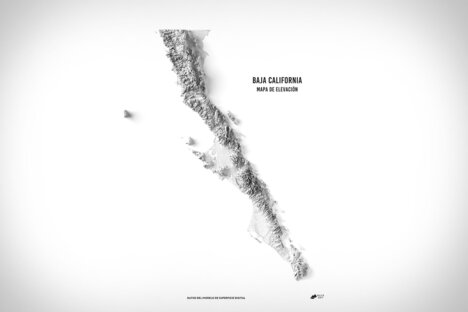 Baja California Elevation Map Baja California Elevation Map