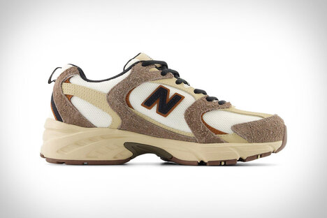 New Balance 530 White Suede Brown Sneakers New Balance 530 White Suede Brown Sneakers