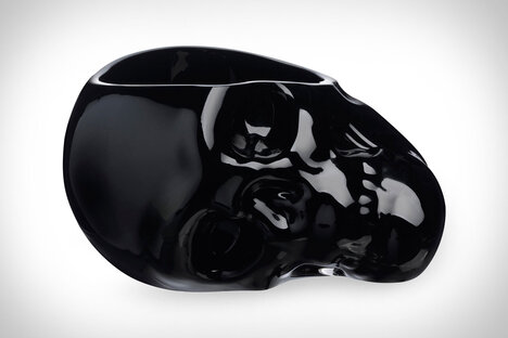 Nude Glass Memento Mori Faceted Skull Bowl Nude Glass Memento Mori Faceted Skull Bowl
