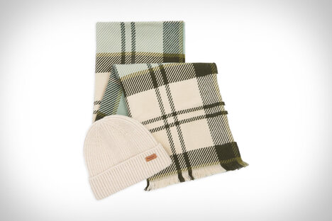 Barbour 女士 Pendle 毛线帽和围巾礼品套装