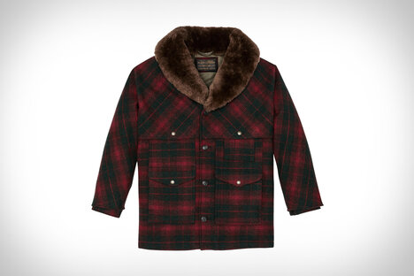 Manteau de voyage en laine Mackinaw doublé Filson