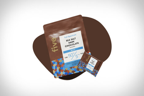 Five Buzz Sea Salt THC Dark Chocolates