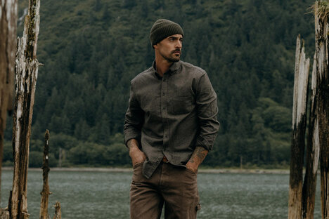 Chemise Jack à motif pied-de-poule foncé Taylor Stitch