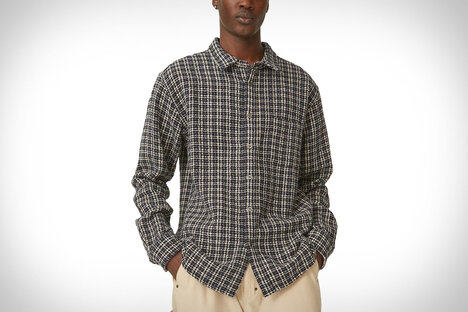 Corridor Reverse Tweed Snow Check Shirt Corridor Reverse Tweed Snow Check Shirt