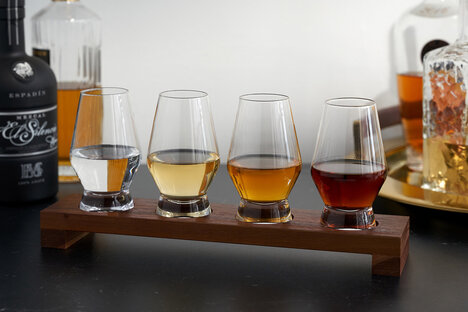 Ensemble de vol en verre à spiritueux en cristal