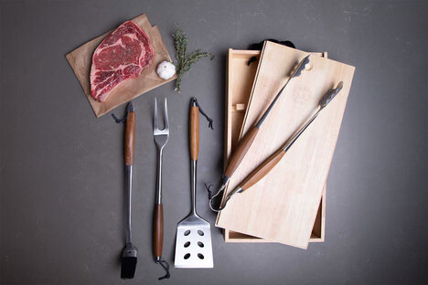 Schmidt Bros. Bonded Teak 4-Piece Grill Set Schmidt Bros. Bonded Teak 4-Piece Grill Set