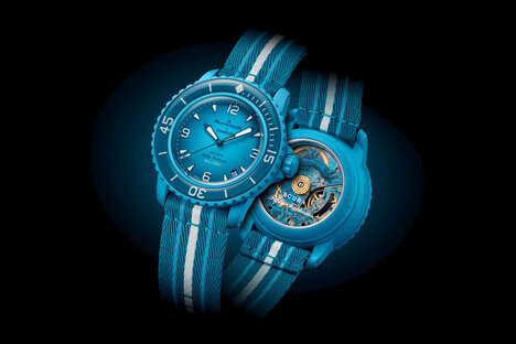 Blancpain X Swatch Fifty Fathoms Blue Lagoon Watch Blancpain X Swatch Fifty Fathoms Blue Lagoon Watch