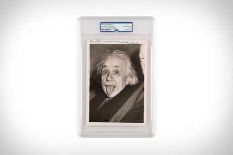 Albert Einstein Signed 'Tongue' Photograph Albert Einstein Signed 'Tongue' Photograph